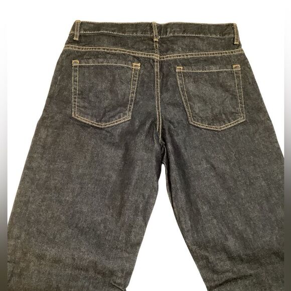 Old Navy Dark Wash Straight Leg Jeans - Classic Denim Comfort - Picture 4 of 9